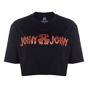 Camiseta John John Panther Black Feminina