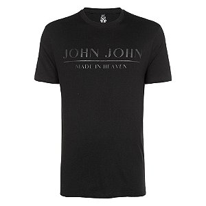 Camiseta John John Fancy Brand Masculina Preta