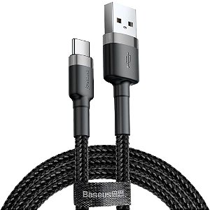 Cabo Baseus USB para Tipo C Cafule  2A 2m Preto