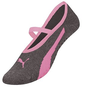 Meias Puma Pilates Sapatilha Antiderrapante 34 ao 39 Cinza