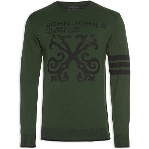 Tricot John John Logo Masculino