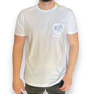 Camiseta Richards Khaki Pocket Masculina Branca