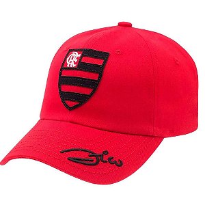 Boné Flamengo Zico Bordado Licenciado Supercap Vermelho