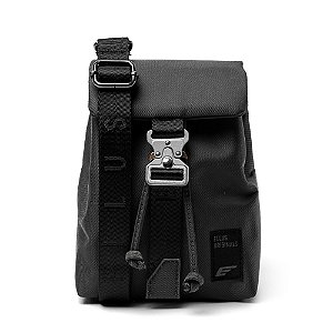 Bolsa Ellus Pouch Bag Metal Buckle Preto