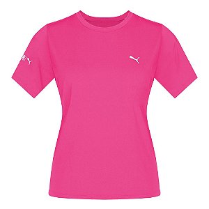 Camiseta Puma Manga Curta Proteção UV50+ Feminina Rosa