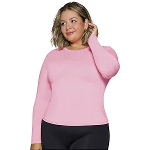 Camiseta Selene Proteção Uv - Plus Size Feminina Rose