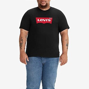Camiseta Levi's Big Graphic Clássica Manga Curta Preta Plus