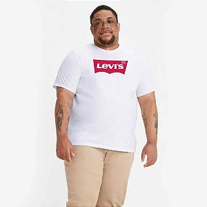 Camiseta Levi's Clássica Graphic Plus Size Masculina Branca