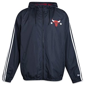Jaqueta New Era Corta Vento Chicago Bulls Hiphop Preto