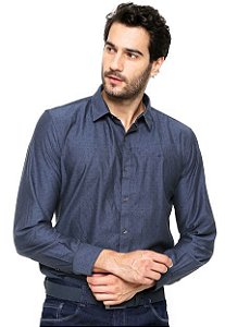 Camisa Ellus Wing Skin Classic Azul-marinho masculino