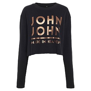 Camiseta John John Line Feminina Preto