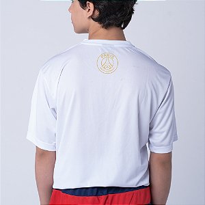 Camiseta PSG Dry Fit Juvenil Licenciada Balboa Branca