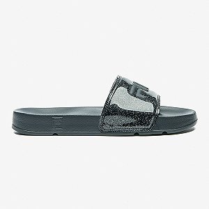Chinelo Fila Drifter Feminino Preto Brilhante