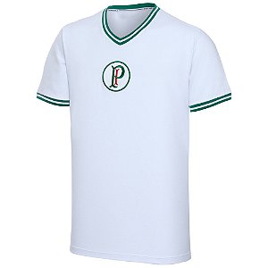 Camisa Palmeiras Retrô Tri 1937 Academia Masculina Branca