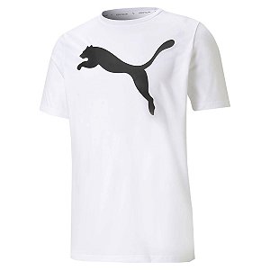 Camiseta Puma Active Big Logo Masculina Branca