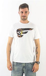 Camiseta Ellus Asa Skull Tiger Masculina Branco