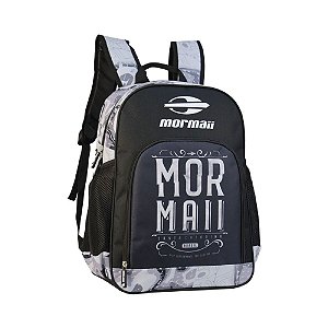 Mochila Mormaii Casual de Costas Preta Cinza 2462
