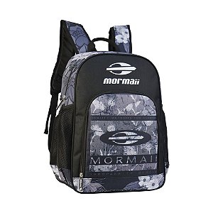 Mochila Mormaii Casual de Costas Cinza Preta 2461