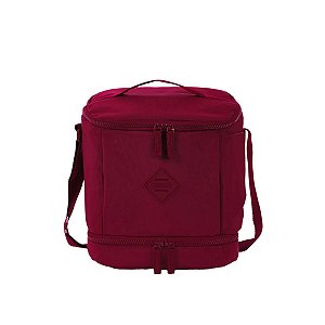 Lancheira Fitness Sestini Lunch Crinkle 2 Bordô