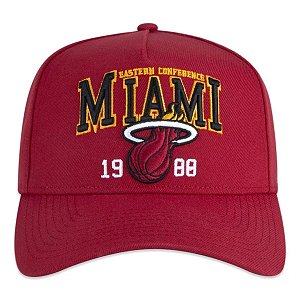 Boné New Era 940 NBA Miami Heat Sport Masculino Vermelho