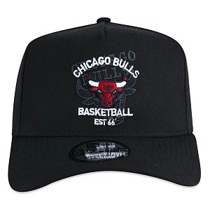 Boné New Era 940 A-Frame NBA Chicago Bulls Core preto Verde