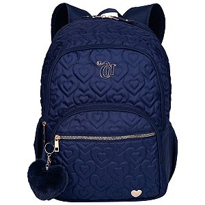 Mochila Grande Sestini Capricho Crush Azul Marinho