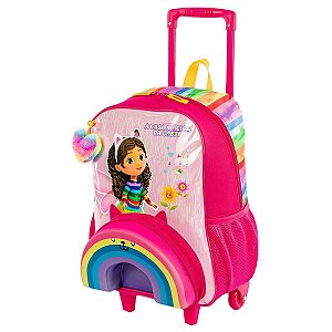 Mochila de Carrinho Gabby Rainbow Grande Infantil