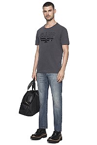 Camiseta Ellus Cotton Vintage E Asa Retrô Cinza Masculina