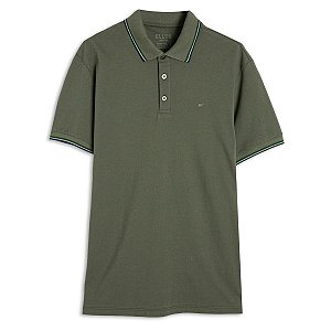 Polo Ellus Piquet e Asa Friso Classic Verde