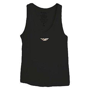 Regata Ellus E Asa Glitter Sleeveless Feminina Preto