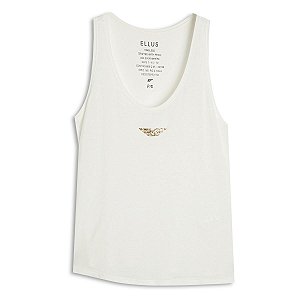Regata Ellus E Asa Glitter Sleeveless Feminina Branca