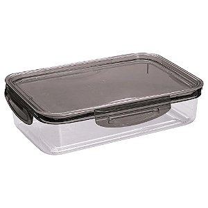 Pote Trava Mais Ret Cristal 1,1l B4 Plasutil Cinza