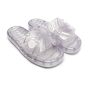 Sandália Farm Jelly Slide Transparente