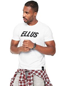 Camiseta Ellus Italic Branca Cotton Fine - masculino