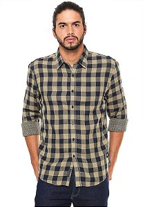 CAMISA ELLUS 2ND FLOOR DOUBLE FACE CHECK MASCULINA