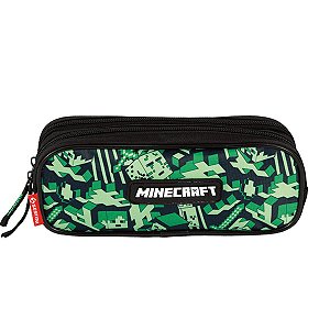 Estojo Minecraft Camoterra Sestini Verde Preto
