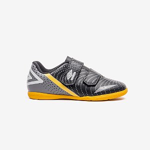 Chuteira Futsal Umbro Filp Kids Cinza Preta Amarela