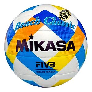 Bola Vôlei De Praia Mikasa Bv543c-vxa-y Cor Branco Amarelo