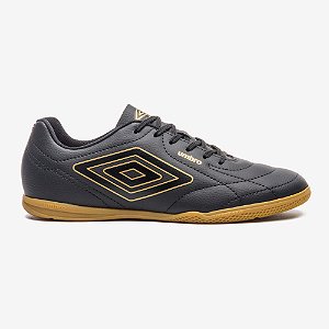 Chuteira Futsal Umbro Class Footballer Preto Dourado