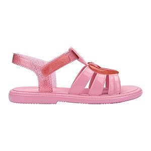 Sandália Mini Melissa Hip Lovely Rosa Glitter