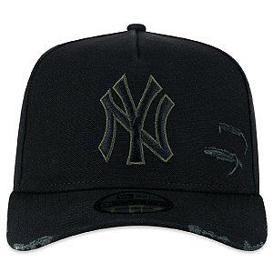 Boné New Era 940 MLB New York Yankees Preto Verde