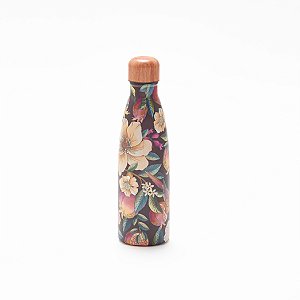 Garrafa Farm 500ML Glub Romance em Flor Marrom