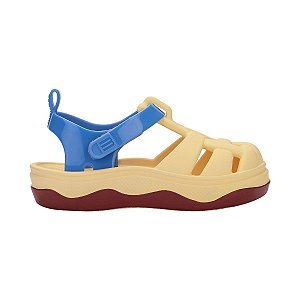 Sandália Mini Melissa Zig Baby Amarelo Azul