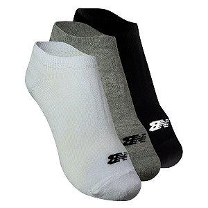 Kit 3 pares de meia New Balance invisível 35 a 38 3 cores
