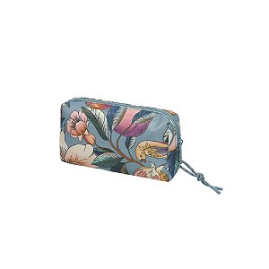 Maxi Nécessaire Farm Oras Bolas Romance Em Flores Azul