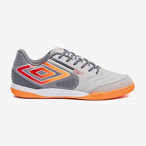 Chuteira Futsal Umbro Pro 5 Bump CLUB Preto Grafite Laranja