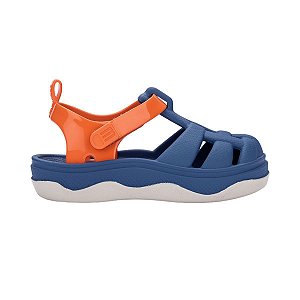 Sandália Mini Melissa Zig Baby Azul Laranja