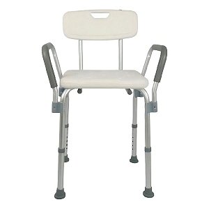 Banqueta de Banho Dellamed com Encosto e Apoio de braço D3