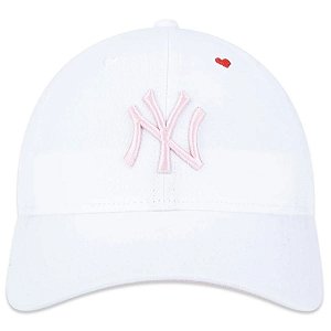 Boné Feminino 920 MLB New York Yankees Love Too Branco