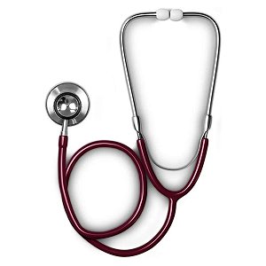 Estetoscópio Duplo Prof Dellamed Pulmonar Cardíaco Vinho